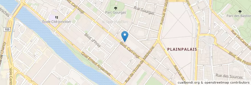 Mapa de ubicacion de Café du Meg en Switzerland, Geneva, Geneva, Geneva.
