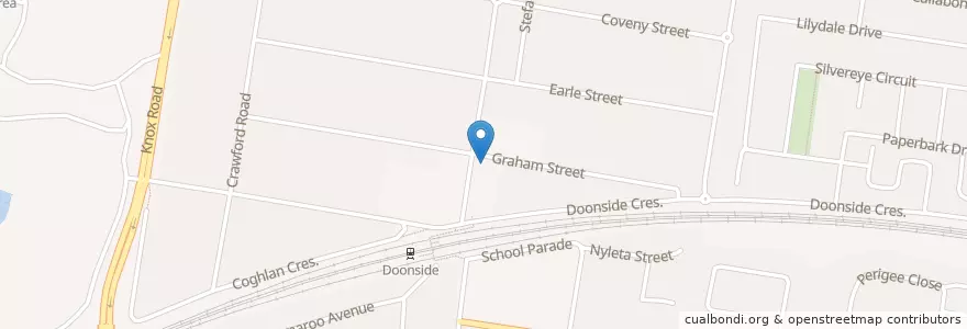 Mapa de ubicacion de Doonside Post Office en 오스트레일리아, New South Wales, 시드니, Blacktown City Council.