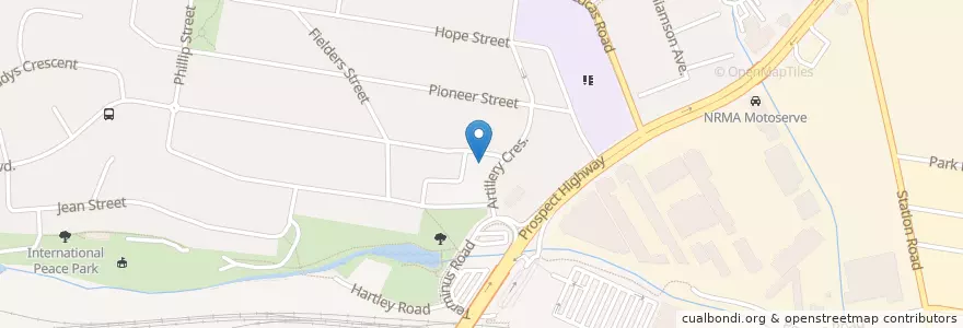 Mapa de ubicacion de Seven Hills West Post Office en أستراليا, نيوساوث ويلز, Sydney, Blacktown City Council.