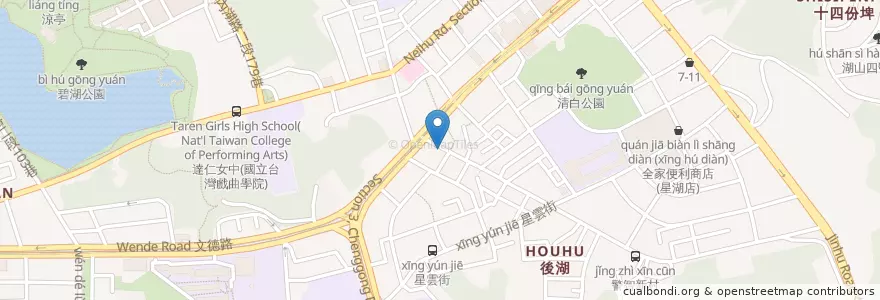 Mapa de ubicacion de 紫星里民活動中心 en Taiwan, Nuova Taipei, Taipei, Distretto Di Neihu.