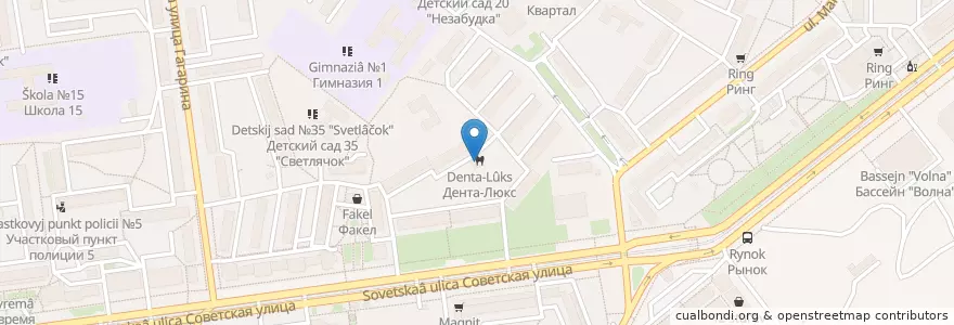 Mapa de ubicacion de Дента-Люкс en Rússia, Приволжский Федеральный Округ, Оренбургская Область, Городской Округ Новотроицк.