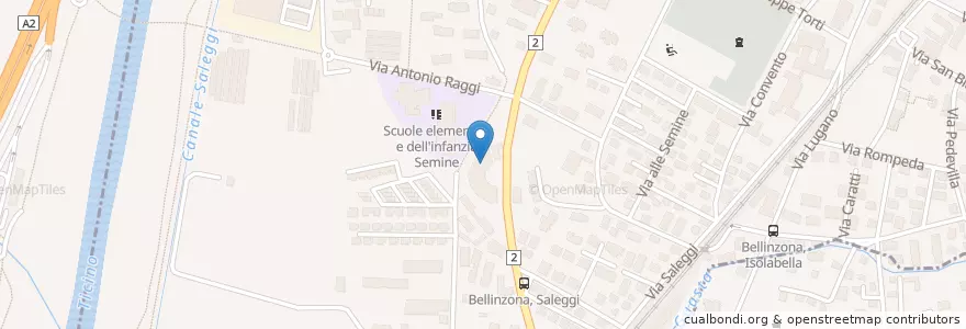 Mapa de ubicacion de McDonald's en İsviçre, Ticino, Distretto Di Bellinzona, Circolo Di Bellinzona, Bellinzona.