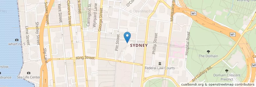 Mapa de ubicacion de Burger depot en 澳大利亚, 新南威尔士州, Council Of The City Of Sydney, Sydney.