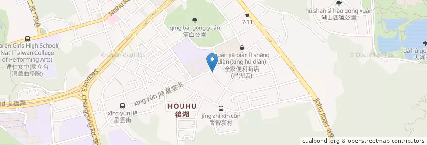 Mapa de ubicacion de 青青園地 兒童課後照顧服務中心 en 台湾, 新北市, 台北市, 内湖区.