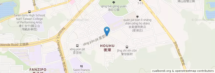 Mapa de ubicacion de 美而美 en 타이완, 신베이 시, 타이베이시, 네이후 구.