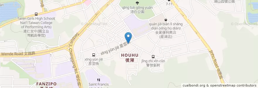 Mapa de ubicacion de 內湖長老教會 en 台湾, 新北市, 台北市, 内湖区.