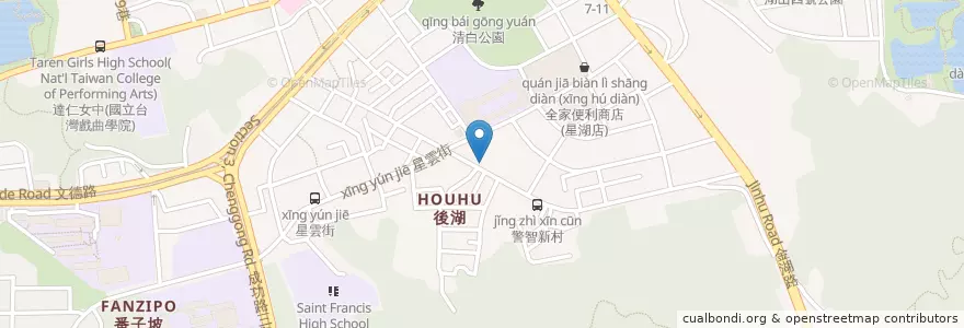 Mapa de ubicacion de 拉亞漢堡 en 타이완, 신베이 시, 타이베이시, 네이후 구.