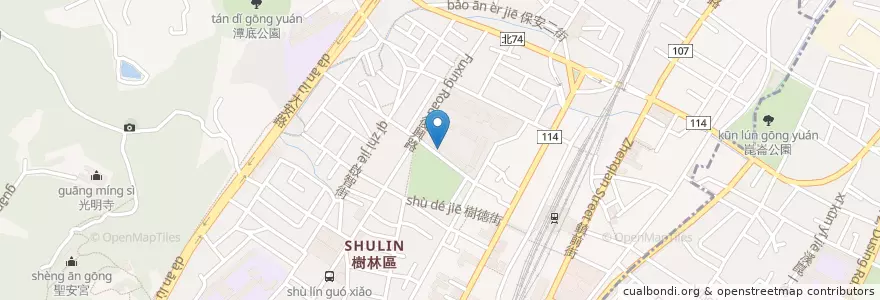 Mapa de ubicacion de m&m Burger 咬一口漢堡 en Taiwan, 新北市, 樹林區.