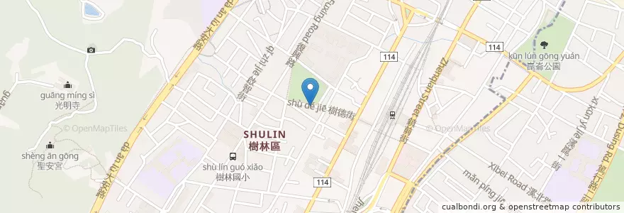 Mapa de ubicacion de 派克脆皮雞排 en 台湾, 新北市, 樹林区.