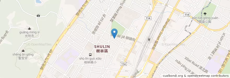Mapa de ubicacion de 春暉托育中心 en Tayvan, 新北市, 樹林區.