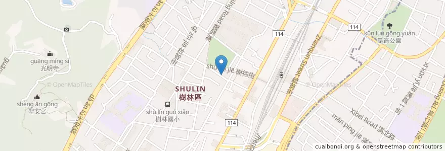 Mapa de ubicacion de 炒飯大王 en 타이완, 신베이 시, 수린 구.