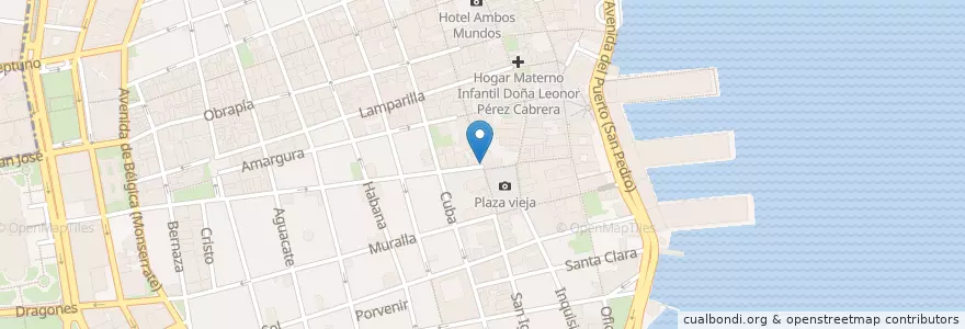 Mapa de ubicacion de Somos Cuba Restaurant en Cuba, L'Avana, La Habana Vieja.