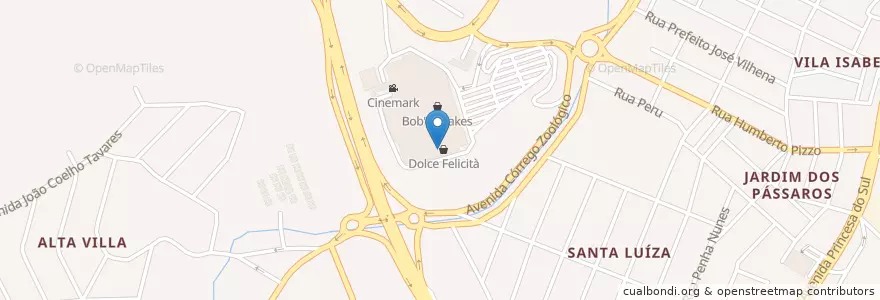 Mapa de ubicacion de Ma Chérie en ブラジル, 南東部地域, ミナス ジェライス, Região Geográfica Intermediária De Varginha, Microrregião Varginha, Varginha.