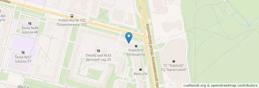 Mapa de ubicacion de DentCraft en Rusland, Северо-Западный Федеральный Округ, Oblast Leningrad, Sint-Petersburg, Приморский Район, Округ Комендантский Аэродром.