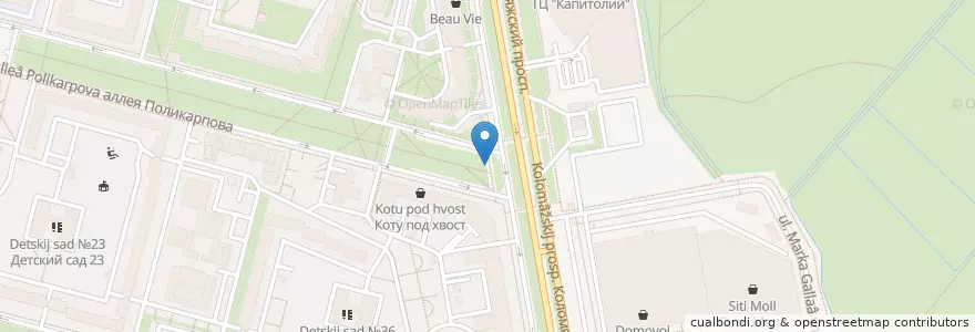 Mapa de ubicacion de Хачапури en Russia, Northwestern Federal District, Leningrad Oblast, Saint Petersburg, Приморский Район, Округ Комендантский Аэродром.