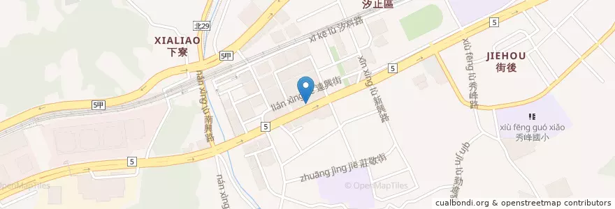 Mapa de ubicacion de 摩斯漢堡 en Taiwan, 新北市, 汐止區.