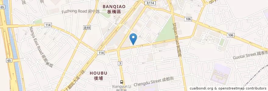 Mapa de ubicacion de 零時差 en Taiwan, 新北市, 板橋區.