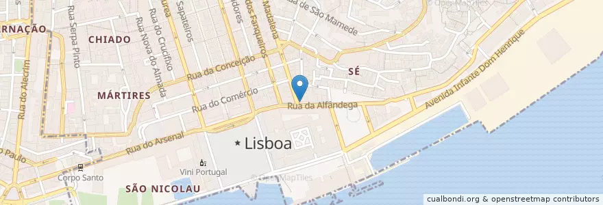 Mapa de ubicacion de Brunch Cafe en Portugal, Lisboa, Grande Lisboa, Lisboa, Santa Maria Maior.