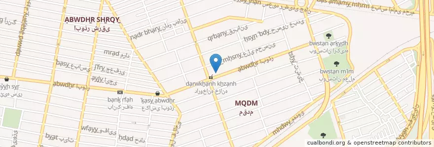 Mapa de ubicacion de بانک ملی en 伊朗, 德黑兰, شهرستان تهران, 德黑蘭, بخش مرکزی شهرستان تهران.