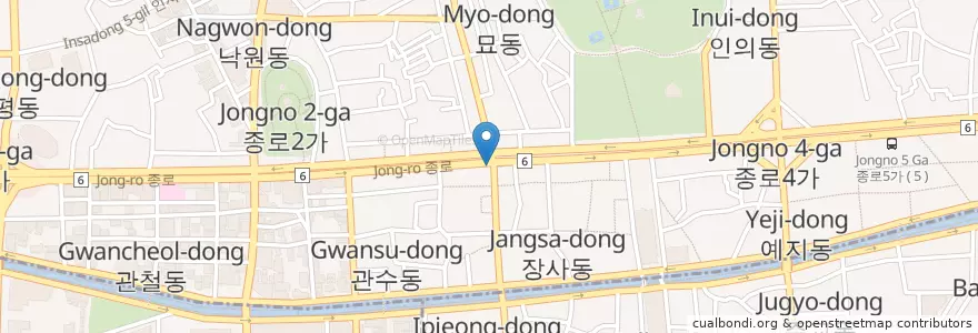 Mapa de ubicacion de 신한은행 en Corea Del Sud, Seul, 종로1·2·3·4가동.