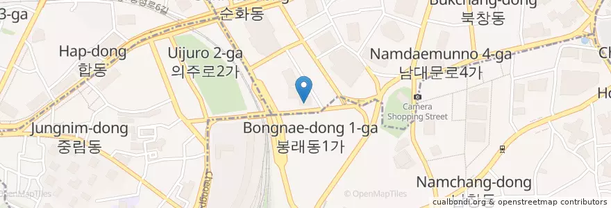 Mapa de ubicacion de Two Two Chicken en South Korea, Seoul, Jung-Gu, Sogong-Dong.