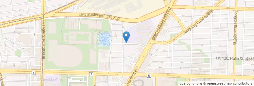 Mapa de ubicacion de SONG-SHAN Senior High School en Taiwan, New Taipei, Taipei, Xinyi District.
