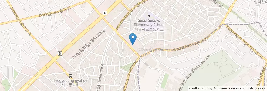 Mapa de ubicacion de Thanks Nature Café 咖啡 鬆餅 en 韩国/南韓, 首尔, 麻浦區, 서교동.