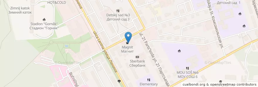 Mapa de ubicacion de Аптека en Rusia, Distrito Federal Central, Курская Область, Городской Округ Железногорск.
