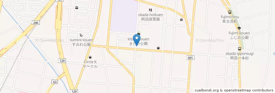 Mapa de ubicacion de セイムス 岡田店 en Japão, 神奈川県, 厚木市.