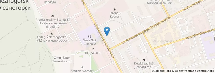 Mapa de ubicacion de Жемчуг en Rusia, Distrito Federal Central, Курская Область, Городской Округ Железногорск.