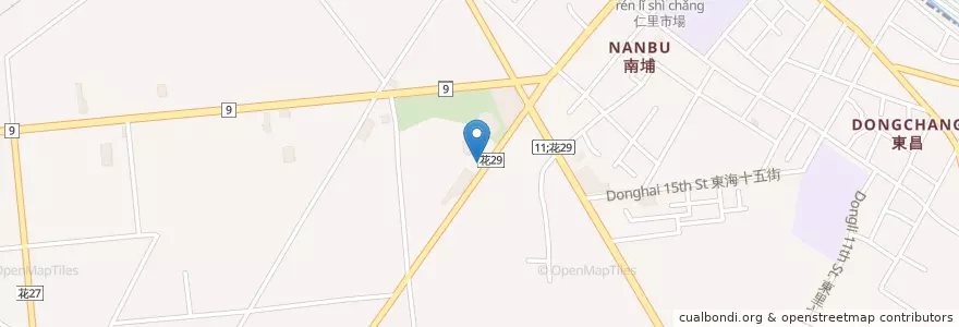 Mapa de ubicacion de 福鼎小館 en 타이완, 타이완성, 화롄현, 지안 향.