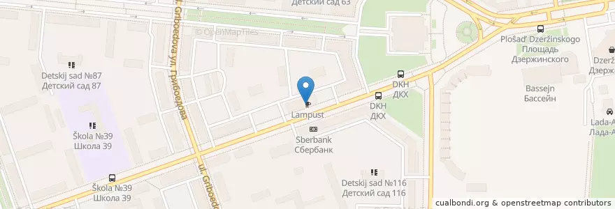 Mapa de ubicacion de Lampust en Rusya Federasyonu, Приволжский Федеральный Округ, Nijniy Novgorod Oblastı, Городской Округ Дзержинск.