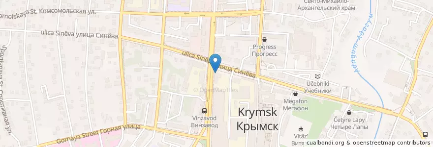 Mapa de ubicacion de Kirpitch en Russia, South Federal District, Krasnodar Krai, Krymsky District, Крымское Городское Поселение.