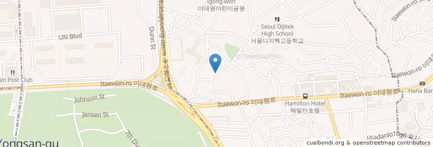 Mapa de ubicacion de 드모아젤 en 韩国/南韓, 首尔, 龍山區, 용산2가동.
