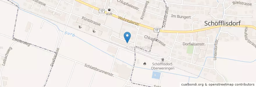 Mapa de ubicacion de Vivendra - Werkstatt Wehntal en Svizzera, Zurigo, Bezirk Dielsdorf, Oberweningen.