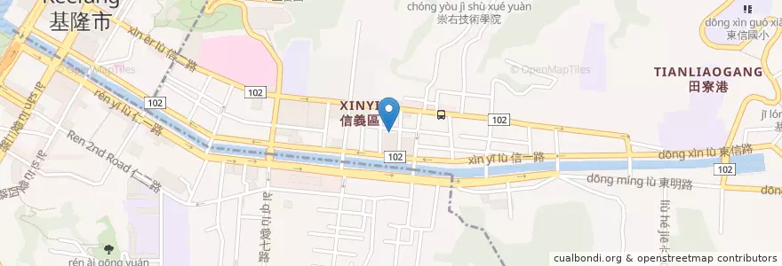 Mapa de ubicacion de 若石幼稚園 en 타이완, 타이완성, 지룽 시.