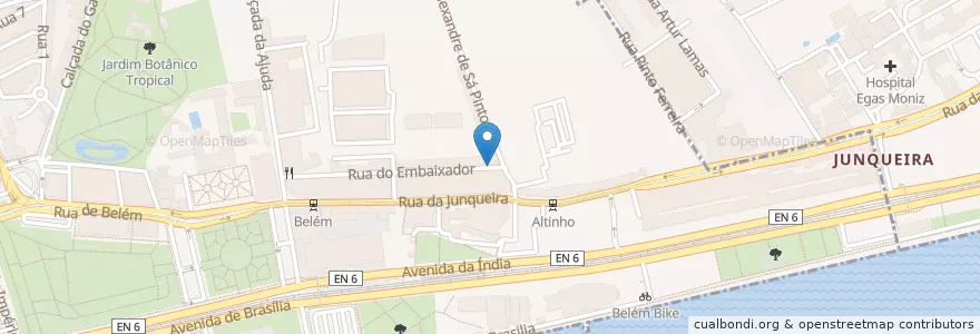 Mapa de ubicacion de Cafetaria Snack Bar Ice en Portugal, Área Metropolitana De Lisboa, Lissabon, Grande Lisboa, Belém.