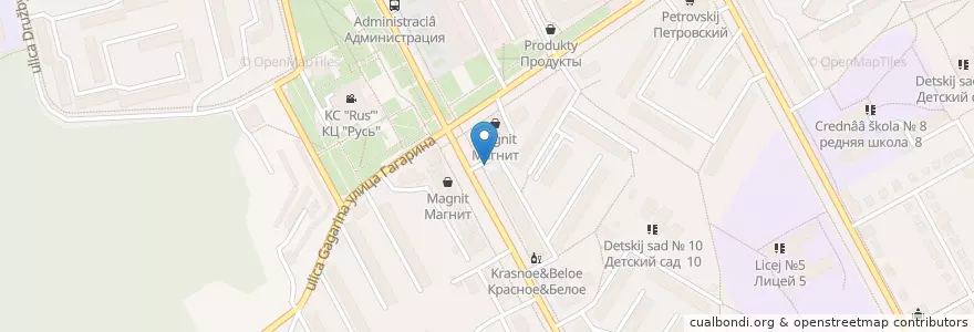 Mapa de ubicacion de Аптека en Russland, Föderationskreis Zentralrussland, Oblast Kursk, Городской Округ Железногорск.