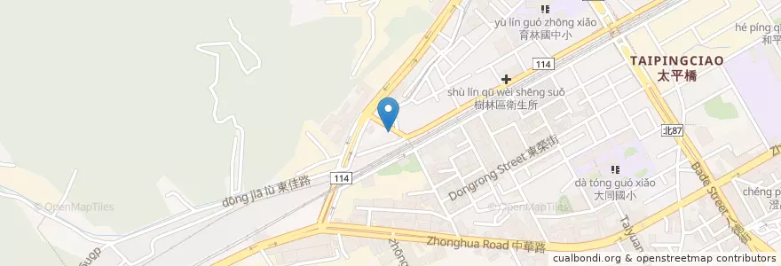 Mapa de ubicacion de 阿肥小吃店 en 臺灣, 新北市, 樹林區.