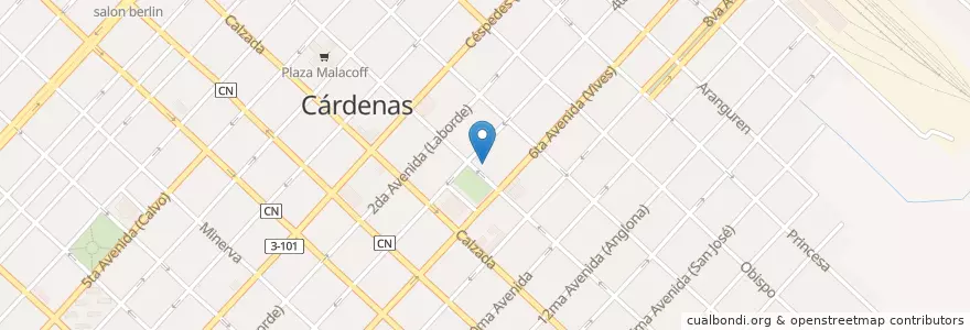 Mapa de ubicacion de Studio 55 en کوبا, Matanzas, Cárdenas, Ciudad De Cárdenas.