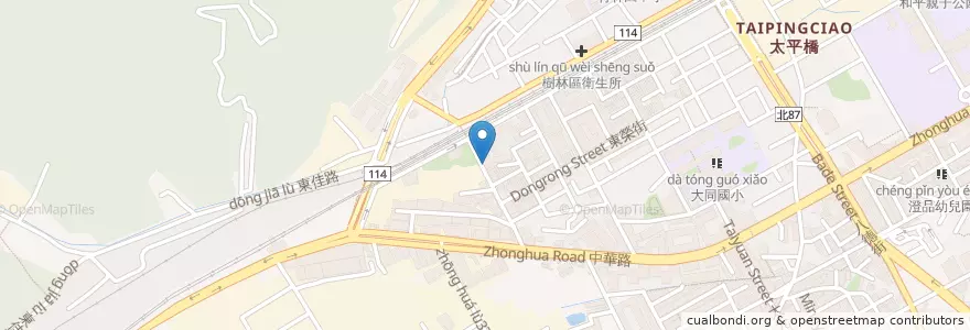 Mapa de ubicacion de 聖義宮 en Тайвань, Новый Тайбэй, 樹林區.