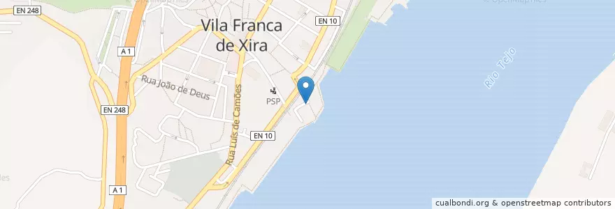 Mapa de ubicacion de A Cancela en البرتغال, Área Metropolitana De Lisboa, Lisboa, Grande Lisboa, Vila Franca De Xira, Vila Franca De Xira.