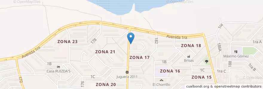 Mapa de ubicacion de CADECA calle ancha en کوبا, La Habana.