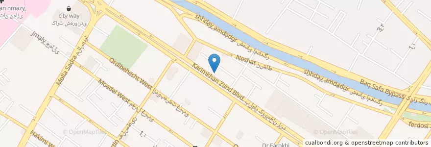 Mapa de ubicacion de اسدالله حبیب en Иран, Фарс, شهرستان شیراز, بخش مرکزی, شیراز.