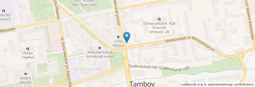 Mapa de ubicacion de HD Аптека en Rusia, Центральный Федеральный Округ, Wilayah Tambov, Тамбовский Район, Городской Округ Тамбов.
