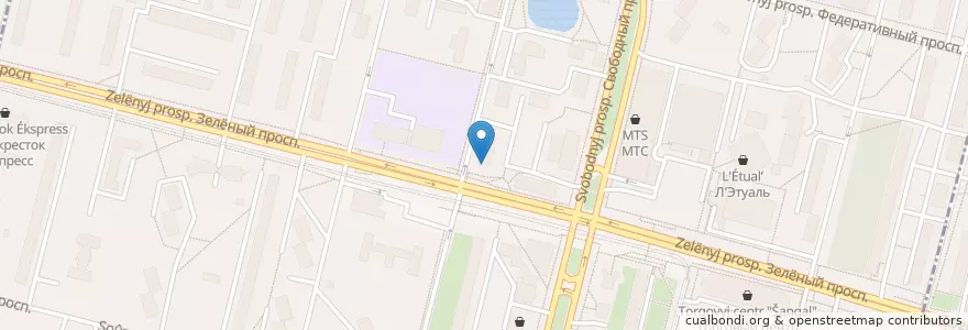 Mapa de ubicacion de Московский Кредитный Банк en Rusia, Центральный Федеральный Округ, Москва, Восточный Административный Округ, Район Новогиреево.
