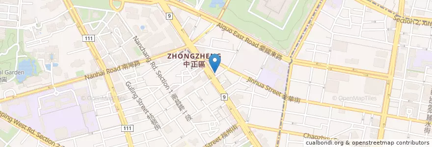 Mapa de ubicacion de 寧波生煎包 en 타이완, 신베이 시, 타이베이시, 중정 구.