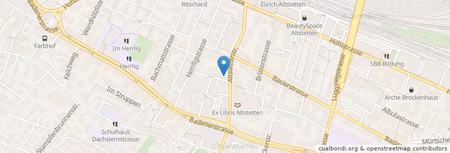 Mapa de ubicacion de Cafe Altstetten en Svizzera, Zurigo, Distretto Di Zurigo, Zurigo.