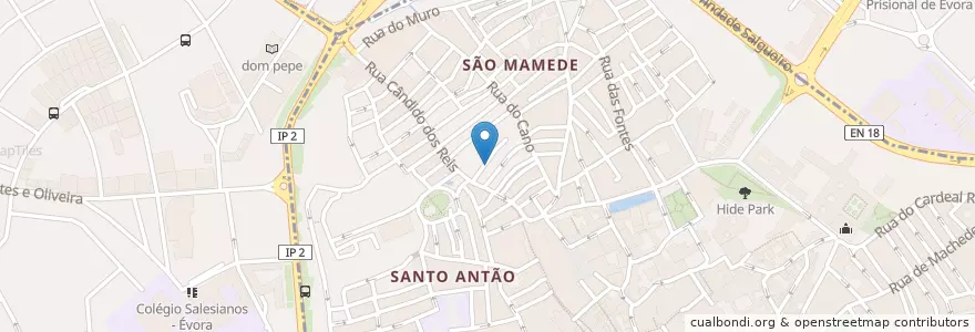 Mapa de ubicacion de Restaurante S. Domingos en Portekiz, Alentejo, Alentejo Central, Évora, Évora, Bacelo E Senhora Da Saúde, Évora.