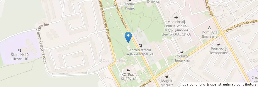 Mapa de ubicacion de Скамейка примирения en Russie, District Fédéral Central, Oblast De Koursk, Городской Округ Железногорск.